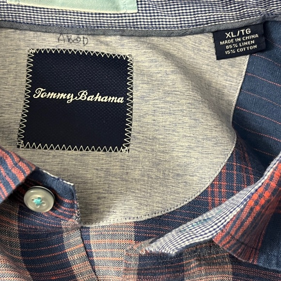 Tommy Bahama linen blend men’s long sleeve button font shirt size XL - Picture 2 of 7